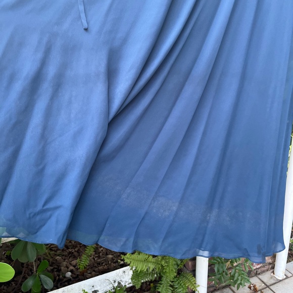 Azazie Dark Navy Bridesmaid Dress custom size close to 10/12 - Picture 14 of 15